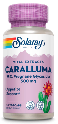 Caralluma 500 mg 25% Pregnate Glycosides (Каралума 500 мг) 30 вег капсул (Solaray)