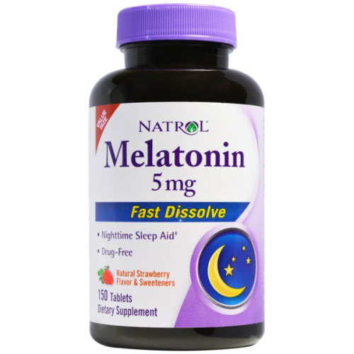 Melatonin 5 мг Fast Dissolve 150 табл (Natrol) фото 2