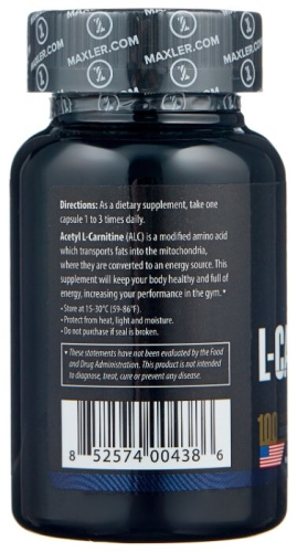 Acetyl L-Carnitine (Ацетил L-Карнитин) 100 капсул (Maxler) фото 2