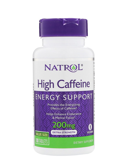 High Caffeine 200 мг 100 табл (Natrol) фото 2
