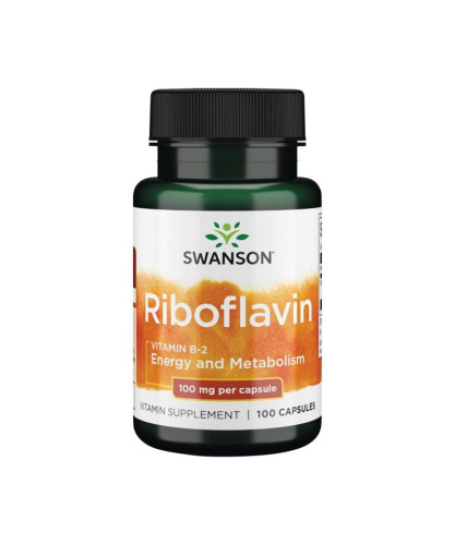 Riboflavin Vitamin B-2 100 mg (Рибофлавин Витамин Б-2) 100 капсул (Swanson)