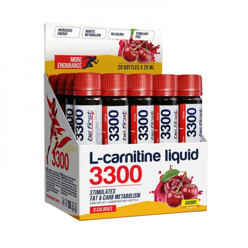L-Carnitine Liquid 3300 mg (Л-Карнитин Жидкий 3300 мг) 20 ампул по 25 мл (Be First)_