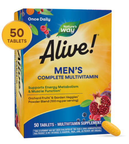 Alive! Men's Complete Multivitamin 50 таблеток (Nature's Way) фото 3