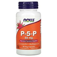 P-5-P 50 мг (Кофермент Б6 + Биглицинат магния) 90 капсул (Now Foods)