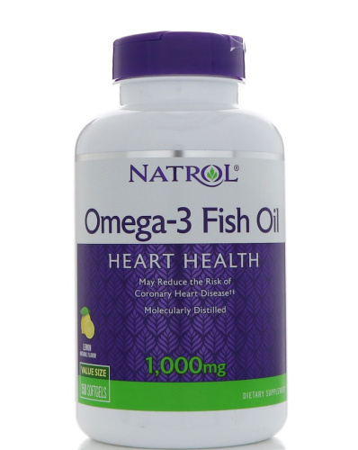 Omega-3 Fish Oil (Омега-3, Рыбий Жир) 1000 мг 150 капсул (Natrol) фото 2