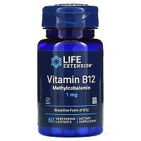 Vitamin B12 Methylcobalamin 1 мг(Витамин Б12 Метилкобаламин)60 вег леденцы(Life Extension)срок 01.24