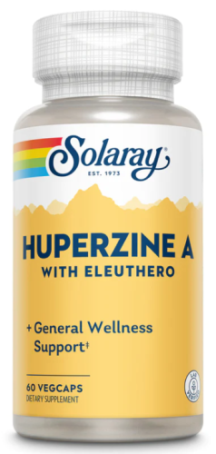 Huperzine A with Eleuthero (Гиперзин А 50 мкг и Элеутерокок 225 мг) 200 мкг 60 вег капсул (Solaray)