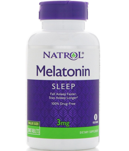 Мелатонин Melatonin 3 mg 240 таблеток (Natrol) фото 3