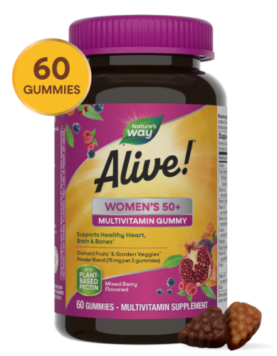 Alive! Womens 50+ Multivitamin Gummy 60 жевательных таблеток (Nature's Way) фото 5