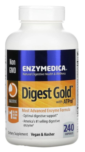 Digest Gold with ATPro (Пищеварительные ферменты) 240 капсул (Enzymedica)