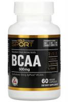 BCAA  AjiPure® (аминокислоты с разветвленными цепями) 500 мг 60 капсул (California Gold Nutrition)