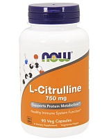 L-Citrulline 750 мг (L-Цитруллин)  90 капсул (Now Foods)