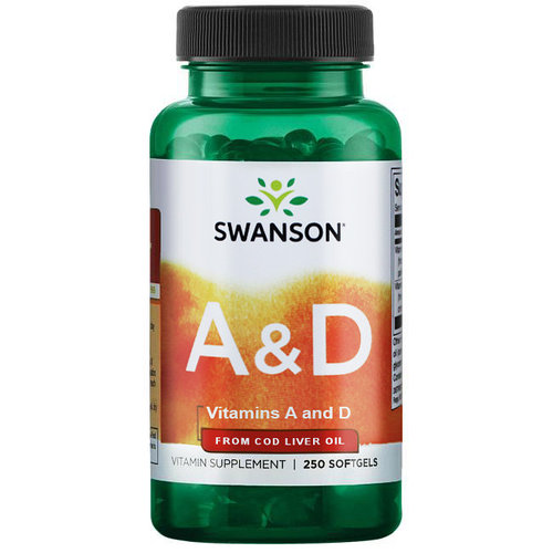 Vitamin A & D (Витамин А и Д3) 250 гель. капсул (Swanson) срок 06.22
