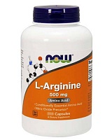 L-Arginine 500 мг (L-Аргинин) 250 вег капсул (Now Foods)