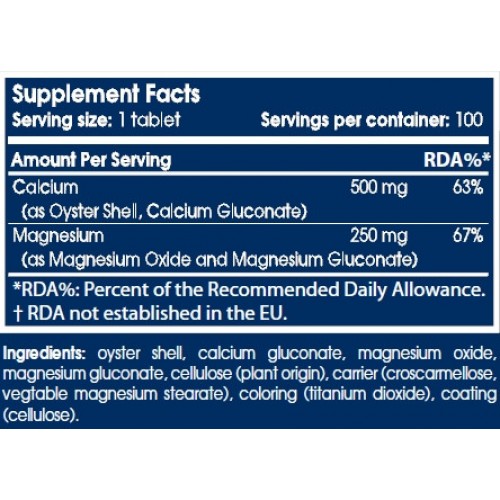 Calcium-Magnesium 100 таблеток (Scitec Nutrition) срок 10.21 фото 2