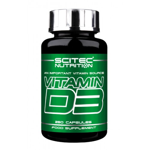 Vitamin D-3 500 IU 12,5 мкг 250 капсул (Scitec Nutrition) срок 10.22