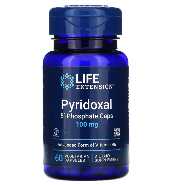 PYRIDOXAL 5'-PHOSPHATE CAPS 100 МГ ОТ LIFE EXTENSION
