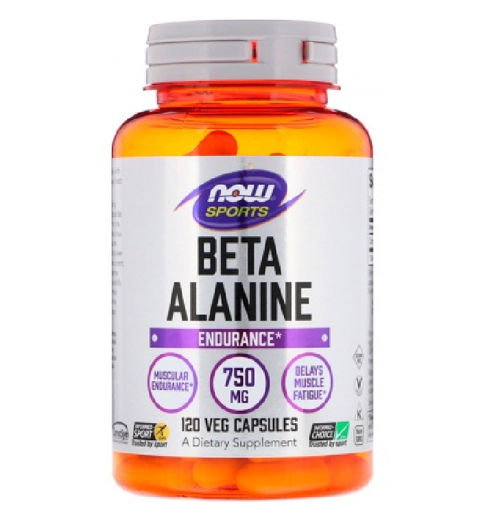 Beta-Alanine 750 мг 120 капсул Now Foods