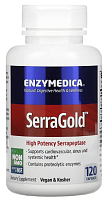 SerraGold High Potency Serrapeptase (Высокоэффективная Серрапептаза) 120 капсул (Enzymedica)