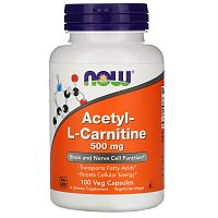 Acetyl L-Carnitine 500 мг (Ацетил L-карнитин) 100 вег капсул (Now Foods)
