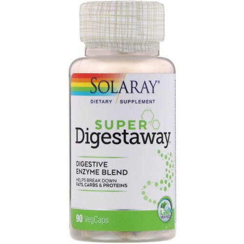 Super Digestaway (Смесь Пищеварительных Ферментов) 90 вег капсул (Solaray) фото 5