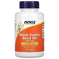 Black Cumin Seed Oil 1000 мг (Масло семян черного тмина) 60 гел капсул (Now Foods)
