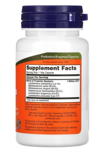 4x6 Acidophilus 60 вег капс (Now Foods) фото 2