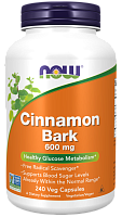 Cinnamon Bark 600 mg (Кора Корицы 600 мг) 240 вег капсул (Now Foods)