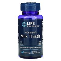 Milk Thistle Advanced 760 мг (Экстракт Расторопши с Фосфолипидами) 60 мяг. капсул (Life Extension)