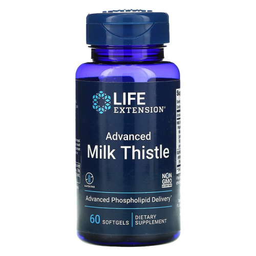 Milk Thistle Advanced 760 мг (Экстракт Расторопши с Фосфолипидами) 60 мяг. капсул (Life Extension)
