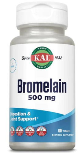 Bromelain 500 мг (Бромелаин) 60 таблеток (KAL)