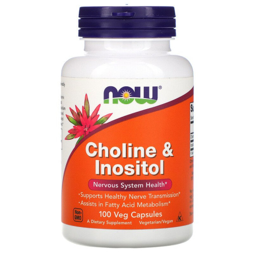 Choline & Inositol 500 мг (Холин и инозитол) 100 капсул (Now Foods)