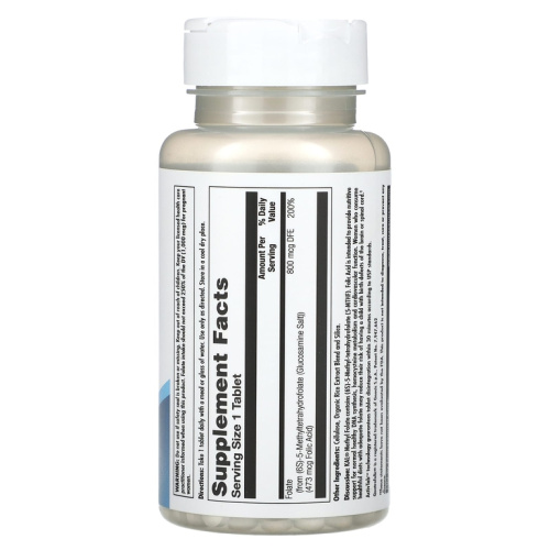 Methyl Folate 800 mcg DFE (Метил фолат 800 мкг) 90 таблеток (KAL) фото 2