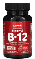 Methyl B-12 вишневый вкус 5000 мкг 60 жевательных таблеток (Jarrow Formulas) срок 12.2023