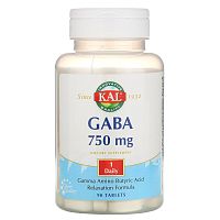 GABA 750 мг (ГАБА) 90 таблеток (KAL)
