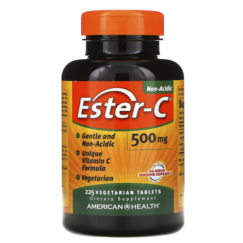Vitamin C Ester-C 500 мг 225 вегетарианских таблеток (American Health)