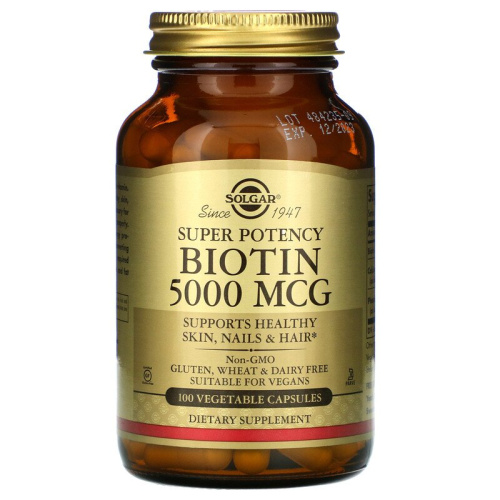 Biotin 5000 мкг (Биотин) 100 капсул (Solgar)