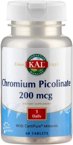 Chromium Picolinate 200 мкг (Хром пиколинат) 60 таблеток (KAL)
