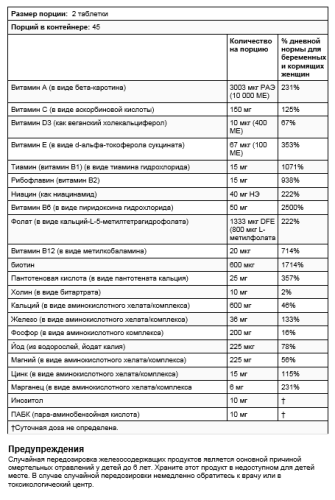 Ultra Prenatal Multivitamin (Ультрапренатальные поливитамины) 90 таблеток (NaturesPlus) фото 2