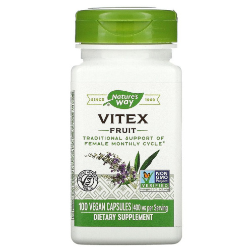 Vitex 400 mg (Плоды Витекса Священного 400 мг) 100 веган капсул (Nature's Way) фото 7