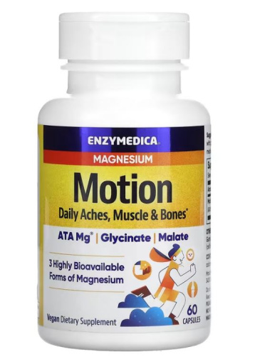 Magnesium Motion 350 mg (Magnesium Malate & Glycinate) 60 capsules (Enzymedica) фото 4