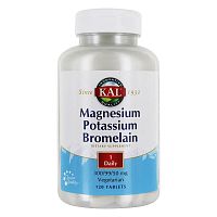 Magnesium Potassium Bromelain (Магний Калий Бромелаин) 120 таблеток (KAL)
