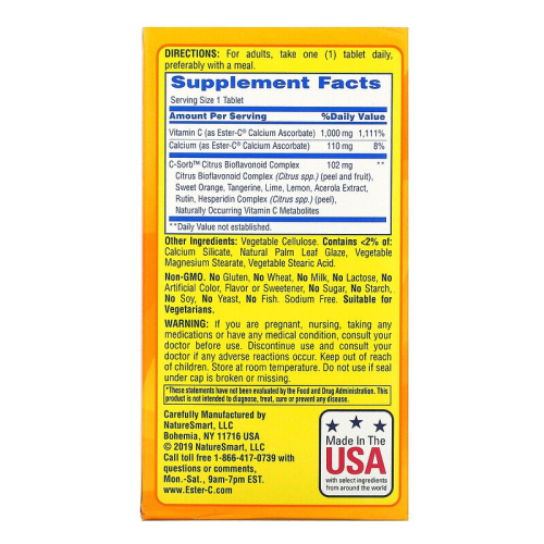 Nature's Bounty Ester-C 1000 мг 120 таблеток фото 2