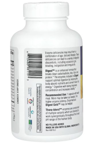 Digest (Пищеварительные ферменты) 240 капсул (Enzymedica) фото 4