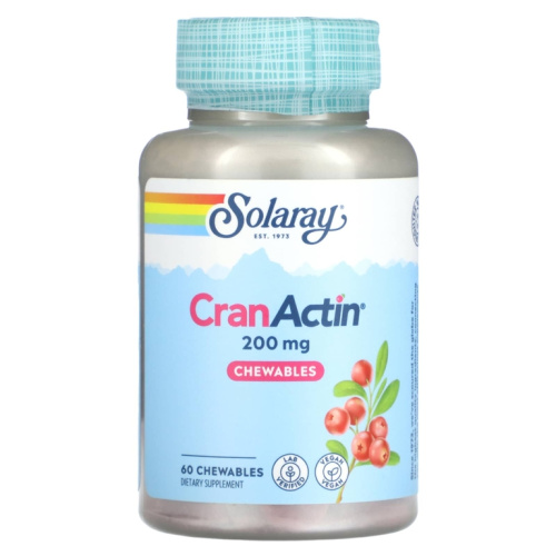 CranActin 200 mg Chewables (КранАктин 200 мг) 60 жевательных таблеток (Solaray)