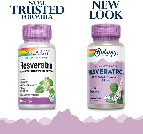Resveratrol 75 mg Extracts (Ресвератрол 75 мг Экстракт) 60 вег капсул (Solaray) фото 3