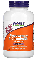 Glucosamine & Chondroitin with MSM 180 вег капсул (Now Foods)