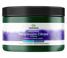 Magnesium Citrate Pure Powder 630 мг (Цитрат магния чистый порошок) 244 гр (Swanson)