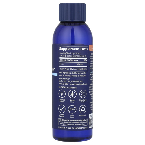 Colloidal Silver 30 PPM (Коллоидное серебро 30 частей на миллион) 118 мл Trace Minerals фото 2