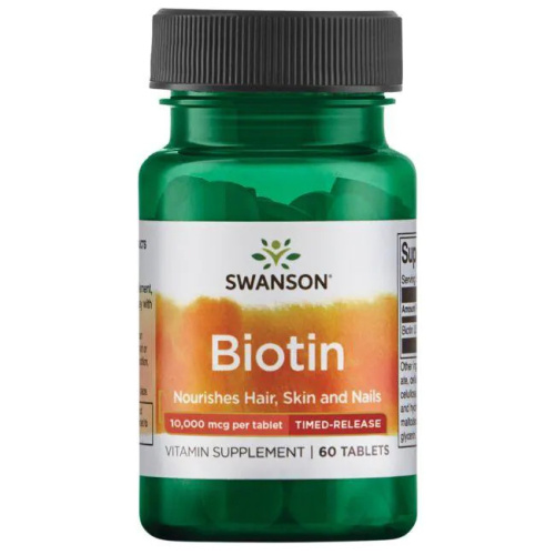 Biotin 10000 mcg TR (Биотин 10000 мкг замедленного высвобождения) 60 таблеток (Swanson)